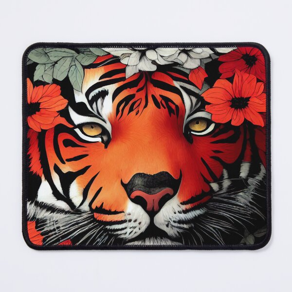 Item preview, Tiger in a rush of flowers designed and sold by MAV-Arts.