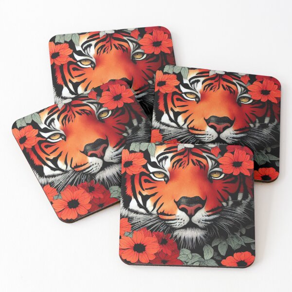 Item preview, Tiger in a rush of flowers designed and sold by MAV-Arts.