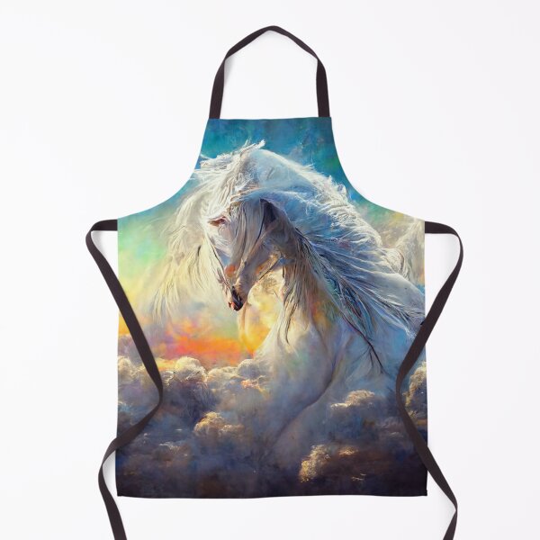 Item preview, Abstract White Horse in the Clouds. Mystical Pastel Colors Art designed and sold by Pet Shelter.