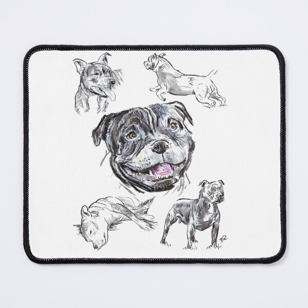 Item preview, Mixed Media - Staffordshire Bull Terriers designed and sold by douglasrickard.