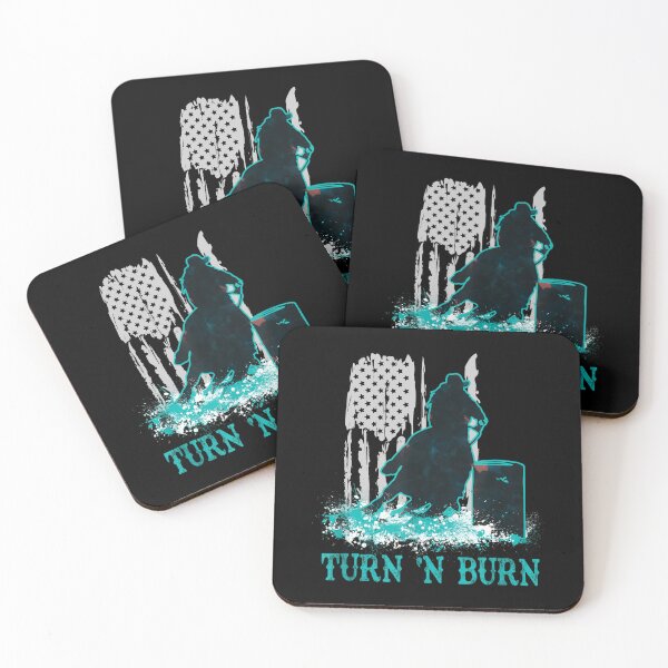 Item preview, Barrel Racer Turn and Burn Barrel Racing Cowgirls Rodeo USA designed and sold by SweetbeStore.
