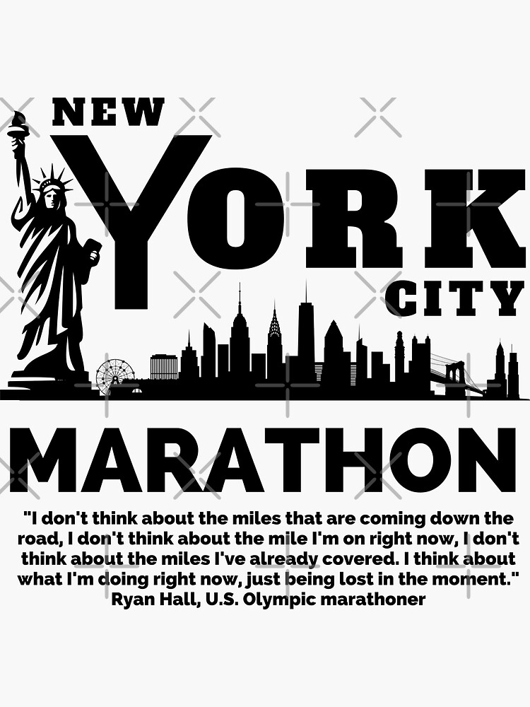 "Marathonnew York city marathon" Sticker for Sale by CatDogBFF Redbubble