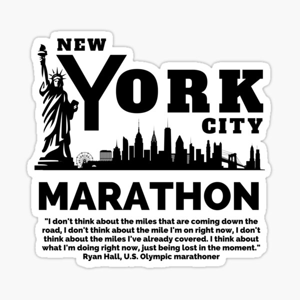 "Marathonnew York city marathon" Sticker for Sale by CatDogBFF Redbubble