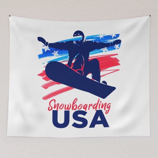 Item preview, Snowboarding USA Support the Team Tshirt USA Flag Snowboard designed and sold by expertpineapple.
