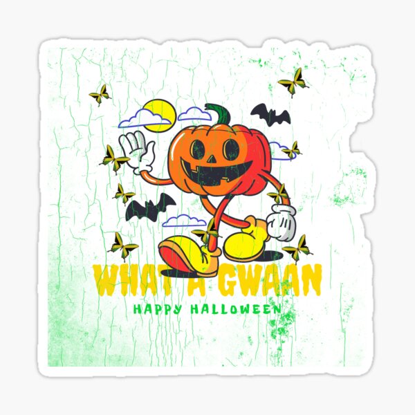 "What is Happening Happy Halloween Jamaica" Sticker for Sale by