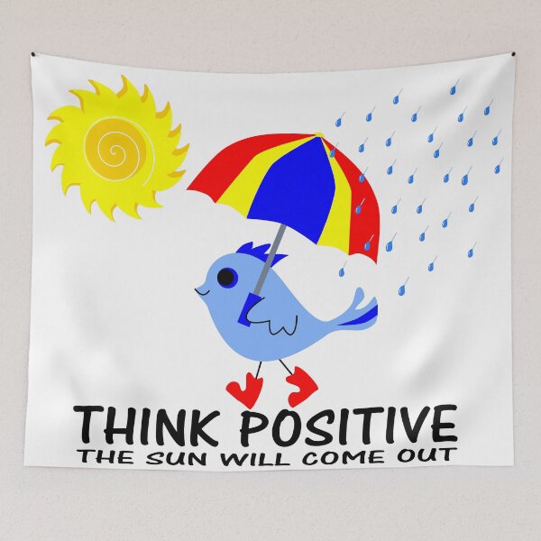 Item preview, Blue Bird Think Positive Image designed and sold by Tannassie.