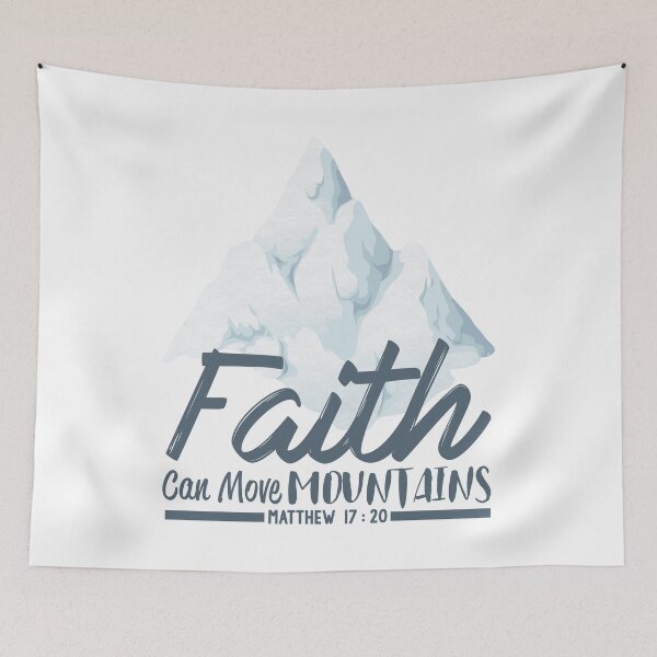 Item preview, Christian Quote - Bible Verse - Faith Can Move Mountains designed and sold by MyArt23.