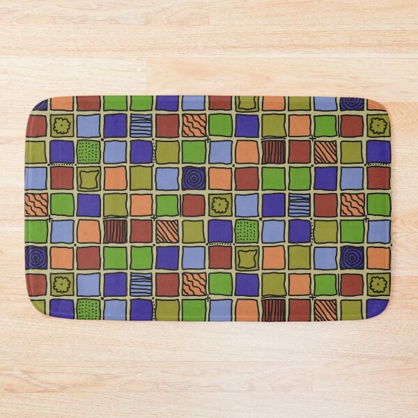 Item preview, Colourful Doodle Squares designed and sold by korynaq.