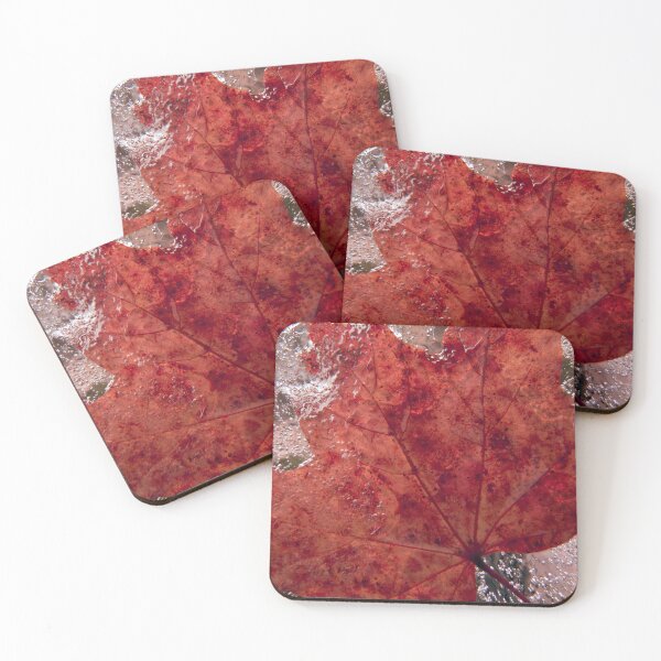 Item preview, Red Autumn Leaf in ice designed and sold by PVagberg.
