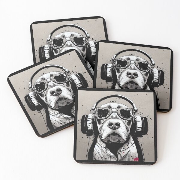Item preview, Cool dog listens to music designed and sold by MAV-Arts.