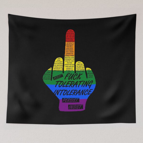 Item preview, Fuck Tolerating Intolerance -Rainbow Edition designed and sold by KBwiththeTees.