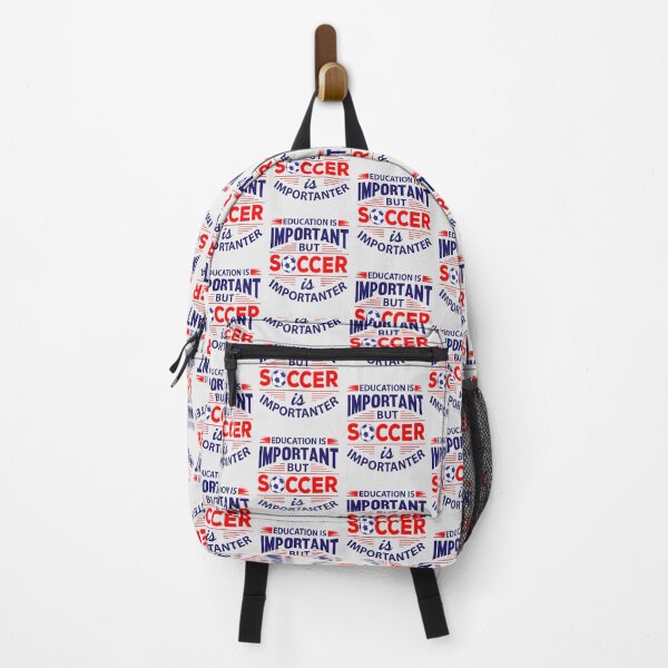 Item preview, education is important but soccer is importanter, Funny soccer, soccer saying designed and sold by RedArtsDesign.