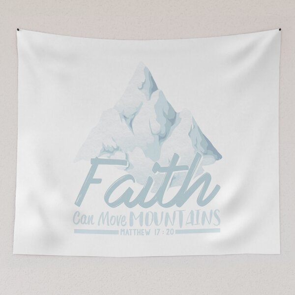 Item preview, Christian Quote - Bible Verse - Faith Can Move Mountains designed and sold by MyArt23.
