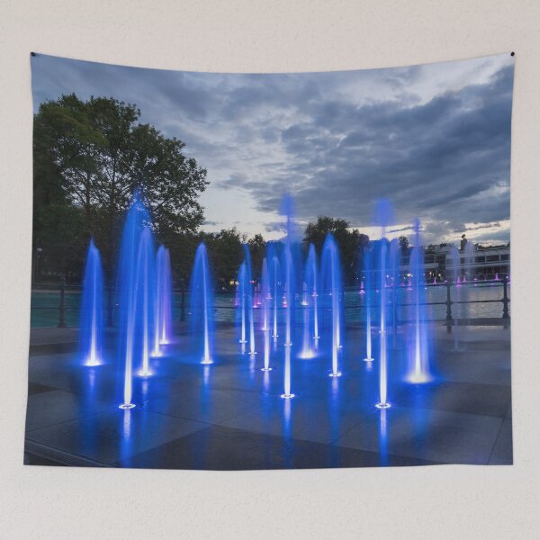 Item preview, Cobalt Blue Splash Pad - Children Play Area at Plovdiv Singing Fountains designed and sold by Georgia Mizuleva.