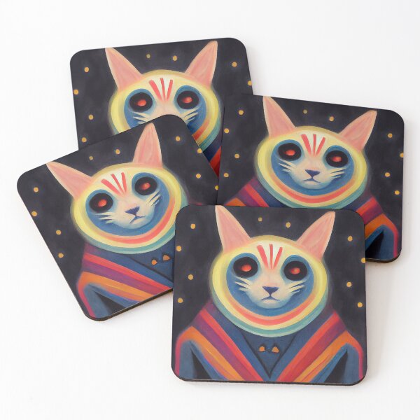 Item preview, Rainbow Space Cat 001 designed and sold by nerdycatguy.