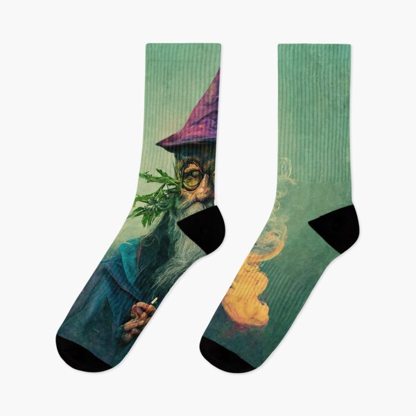 Item preview, Smoking weed wizard designed and sold by WeirdStation.
