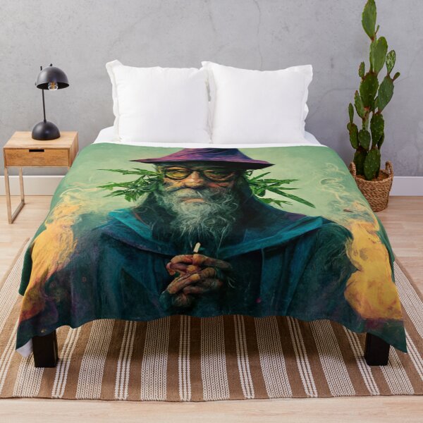 Item preview, Smoking weed wizard designed and sold by WeirdStation.