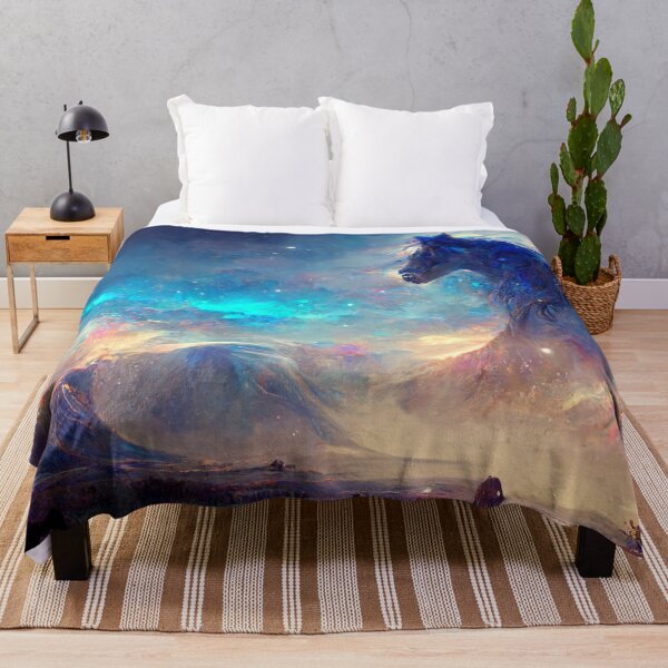 Item preview, Sci-Fi Futuristic Horse Art. Watercolors Magical Horse Painting designed and sold by Pet Shelter.