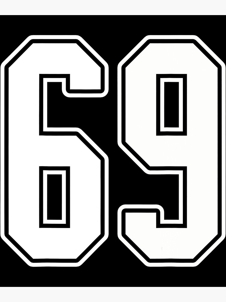 Number 69 Sports Jersey Player #69 Fan BACK PRINT Varsity T-Shirt