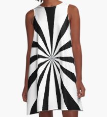Black and white starburst | Duvet bedspread and cushion A-Line Dress