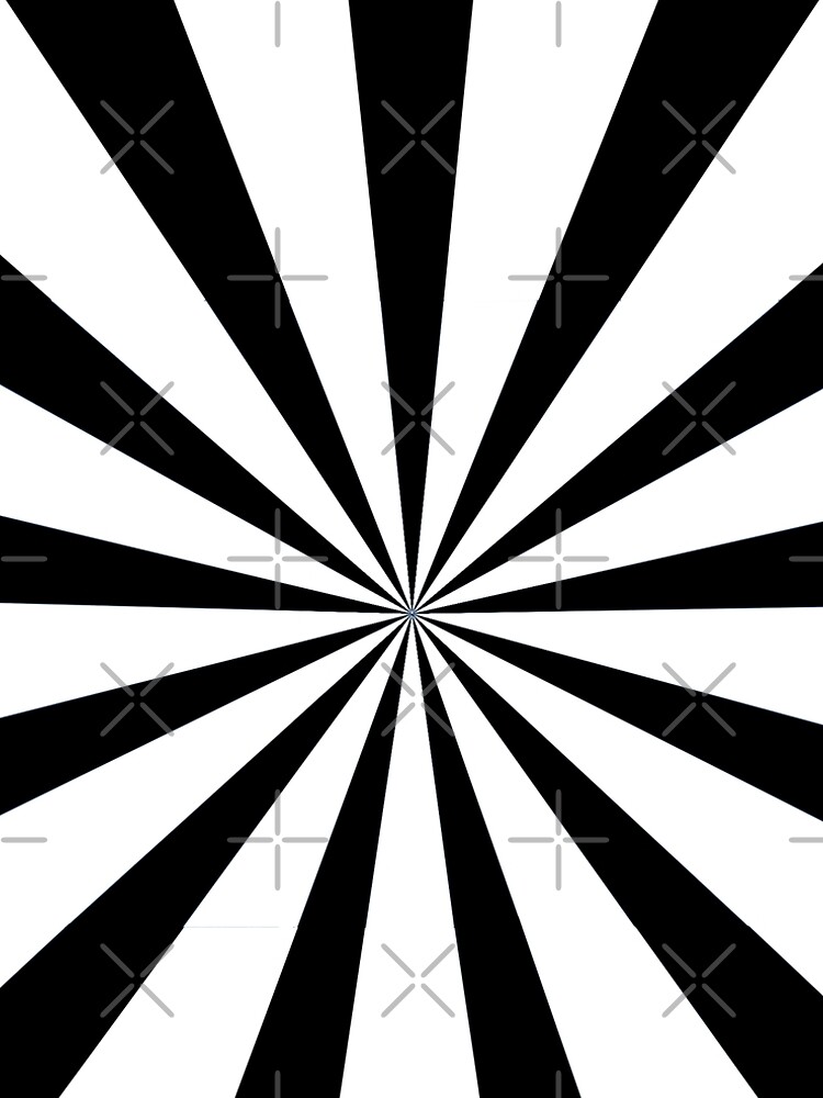Black and white starburst | Duvet bedspread and cushion by koovox