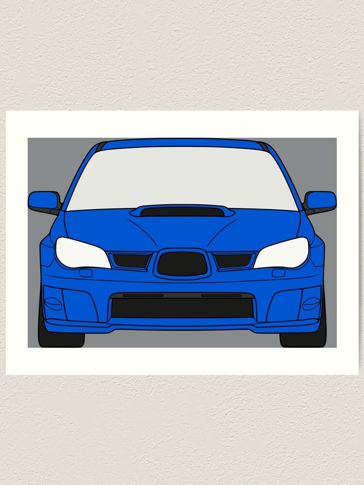 Subaru Impreza WRX STI hawkeye WR blue color Art Print for Sale by  EdimDesign