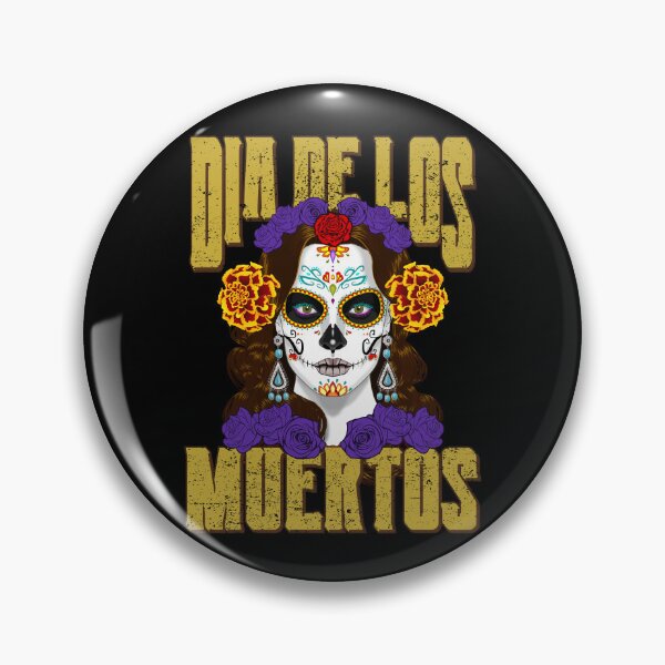 Item preview, Dios De Los Muertos Distressed Text Day of the Dead Catrina Face designed and sold by Rongway76.