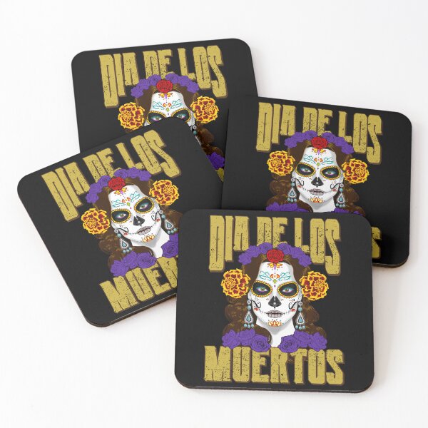Item preview, Dios De Los Muertos Distressed Text Day of the Dead Catrina Face designed and sold by Rongway76.