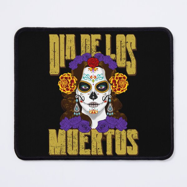 Item preview, Dios De Los Muertos Distressed Text Day of the Dead Catrina Face designed and sold by Rongway76.
