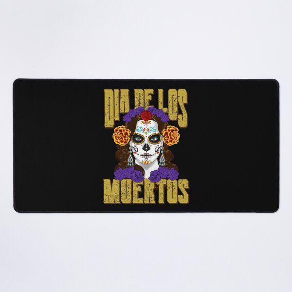 Item preview, Dios De Los Muertos Distressed Text Day of the Dead Catrina Face designed and sold by Rongway76.