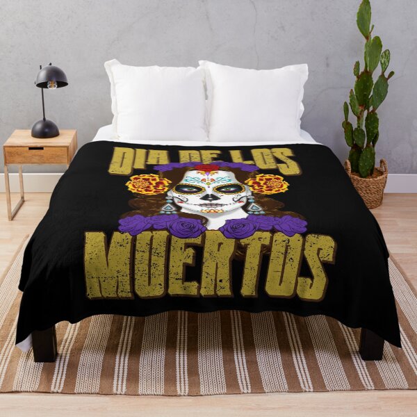 Item preview, Dios De Los Muertos Distressed Text Day of the Dead Catrina Face designed and sold by Rongway76.