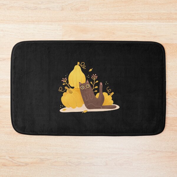 Item preview, Cartoon black cat sitting with pumpkins designed and sold by WeBestdesign.