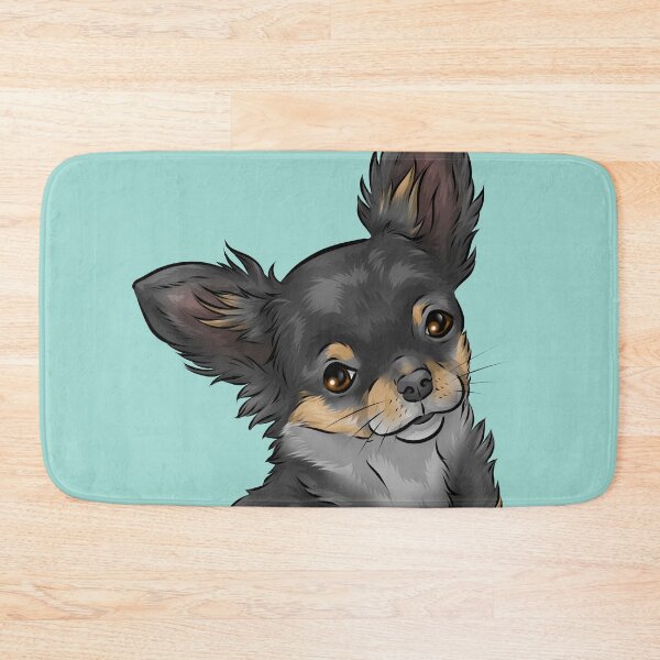 Item preview, Copy of Long Haired Chihuahua | Black and Tan | Cute Dog Art designed and sold by shirinsart.
