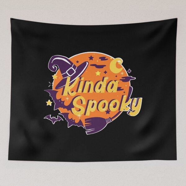 Item preview, Kinda Spooky Retro Halloween Badge designed and sold by svetlintelie.