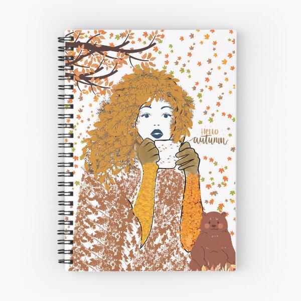 Item preview, girl drinking coffee in autumn designed and sold by mirdayn.