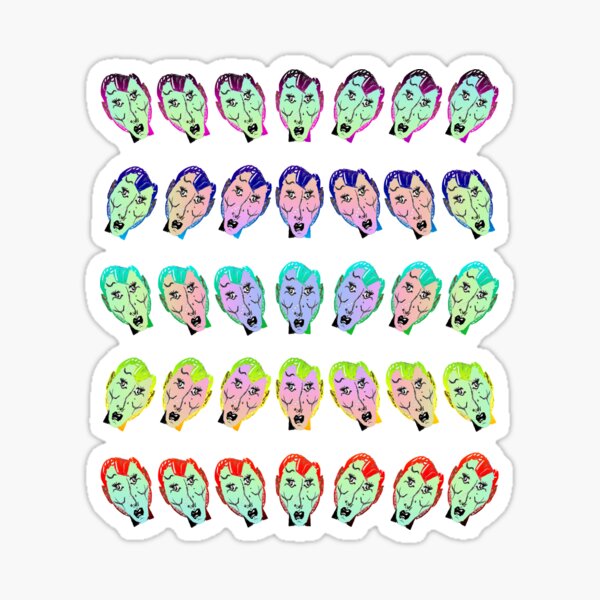 Many Faces (Rainbow) Sticker