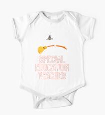 Special Education Teacher Funny Witch T-Shirt Broom Broke One Piece - Short Sleeve