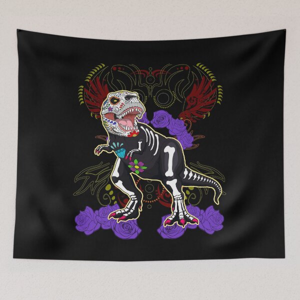 Item preview, Day of Dead Sugar Skull T-Rex Halloween Dinosaur designed and sold by Rongway76.