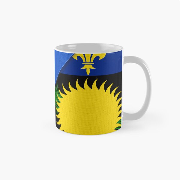 Item preview, Union of two countries. Flag of Ukraine and Guadeloupe. 3D illustration designed and sold by Decoriolus.