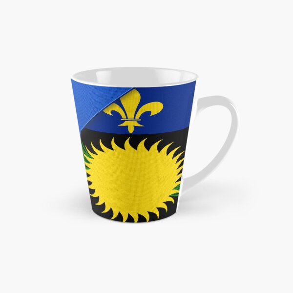 Artikelvorschau, Vereinigung zweier Länder. Flagge der Ukraine und Guadeloupes. 3D-Darstellung entworfen und verkauft von Decoriolus.
