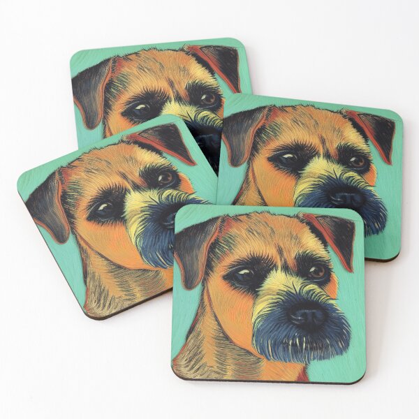 Item preview, Border Terrier Dog, Painting in the style of Van Gogh (design #03) designed and sold by Rachid-B.