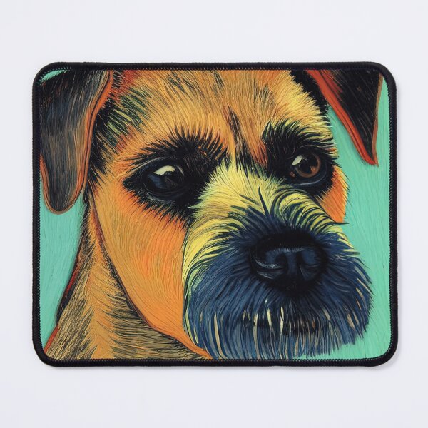 Item preview, Border Terrier Dog, Painting in the style of Van Gogh (design #03) designed and sold by Rachid-B.