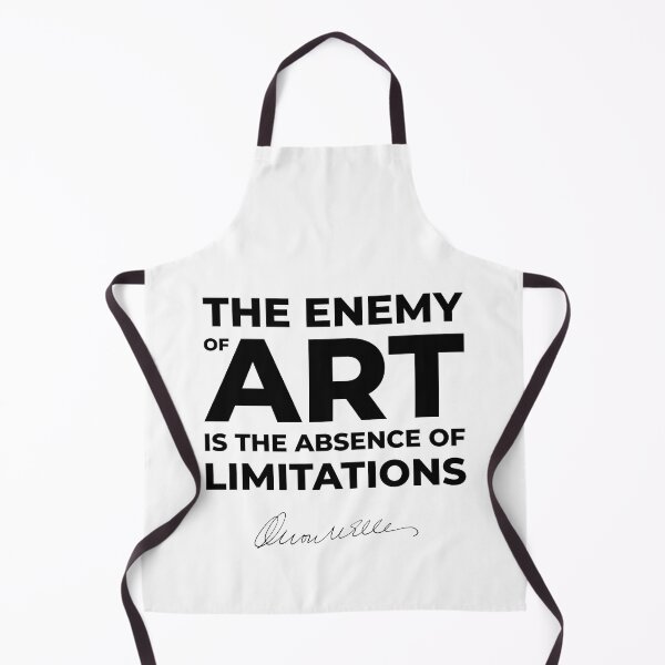 Item preview, Orson Welles Quote - The enemy of art is the absence of limitations (Black Text) designed and sold by STUDIO-72.