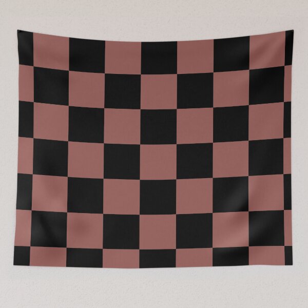 Item preview, Red Black Checkerboard Pattern Pairs Graham and Brown 2023 COTY Alizarin designed and sold by ColorOfTheYears.