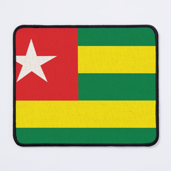 Item preview, Flag of Togo. Tongolese flag on fabric surface. Fabric texture designed and sold by Decoriolus.