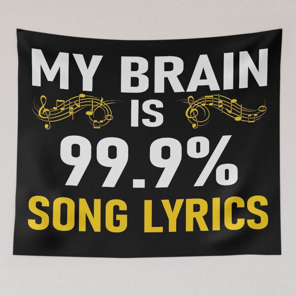 Item preview, My brain lyrics songs designed and sold by Artbellachi.