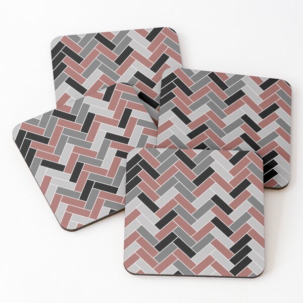 Item preview, Red Black Gray Herringbone Pattern Pairs Graham and Brown 2023 COTY Alizarin designed and sold by ColorOfTheYears.