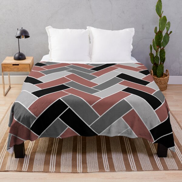 Item preview, Red Black Gray Herringbone Pattern Pairs Graham and Brown 2023 COTY Alizarin designed and sold by ColorOfTheYears.