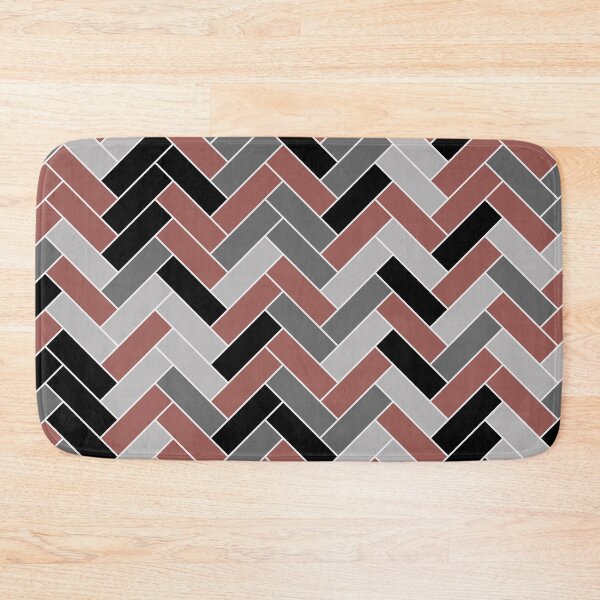 Item preview, Red Black Gray Herringbone Pattern Pairs Graham and Brown 2023 COTY Alizarin designed and sold by ColorOfTheYears.