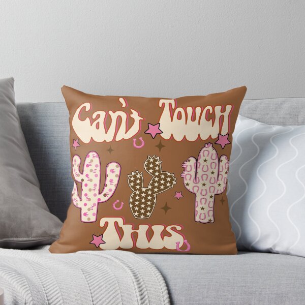 Item preview, Can t Touch This - Pink And Brown Cactus With Horseshoes And Stars designed and sold by handsoftime2020.